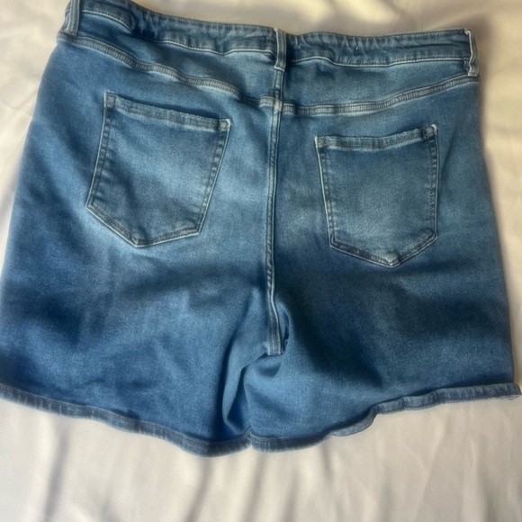 Women's Blue Denim Shorts - Picture 7 of 10